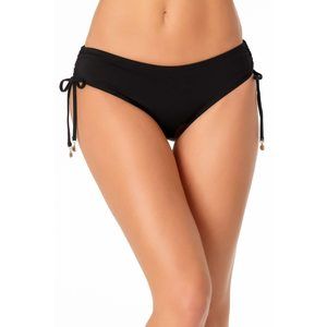 Anne Cole Women's Alex Solid Side Tie Adjustable Bikini Swim Bottom, Black,